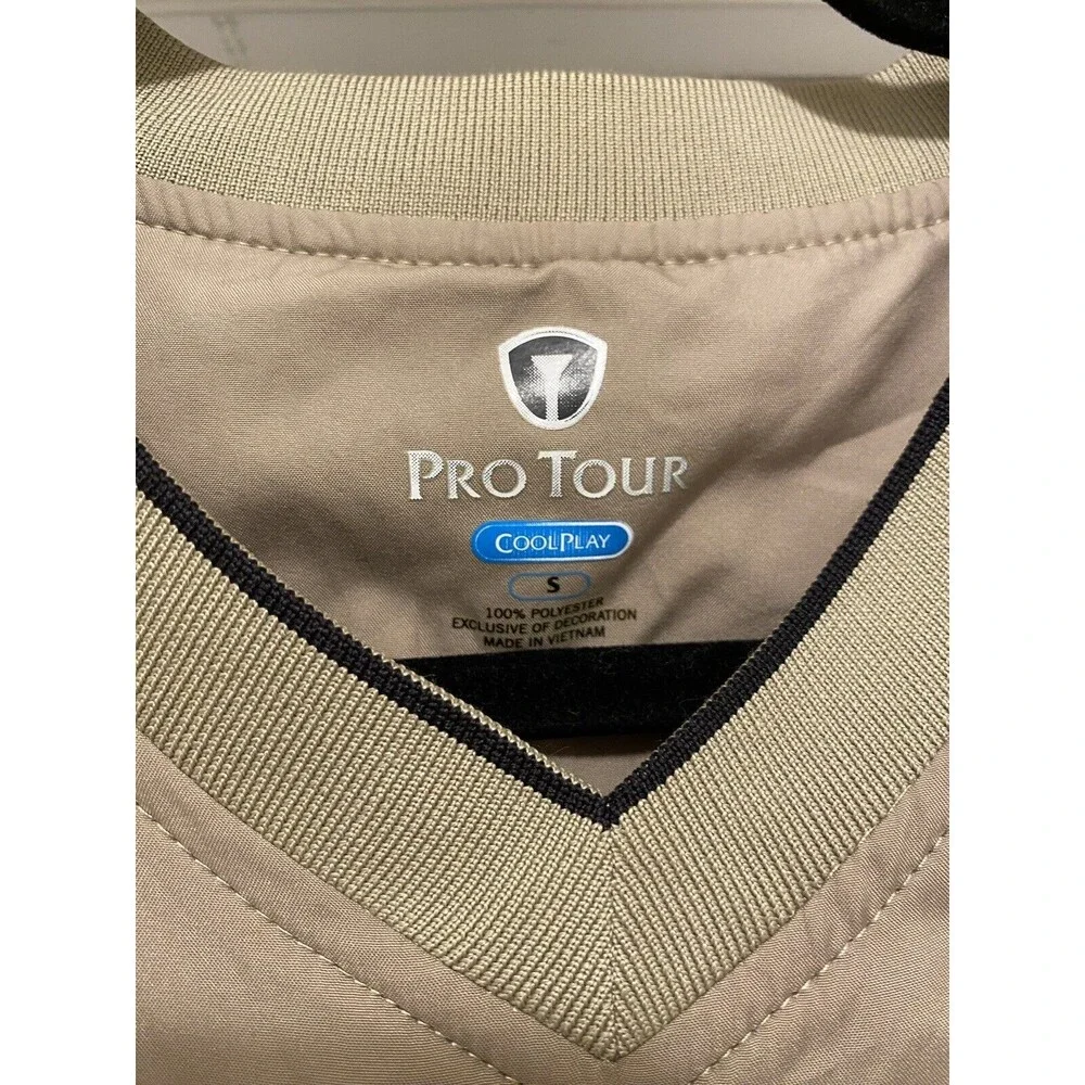 Pro Tour Cool Play Long Sleeve V Neck Pullover Windbreaker Jacket Small